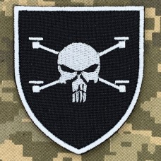 Купить Шеврон Батальйон Сил Безпілотних систем Flying skull щит в интернет-магазине Каптерка в Киеве и Украине