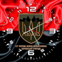 Годинник 127 ОВМБр червоно-чорний