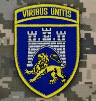 Нарукавний знак 125 ОВМБр Viribus Unitis синій