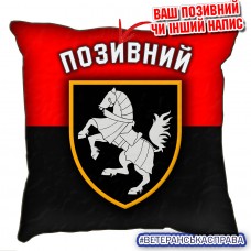 Декоративна подушка 1 ОВМБр Червоно-чорна