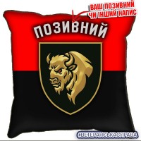 Декоративна подушка 29 ОВМБр червоно-чорна