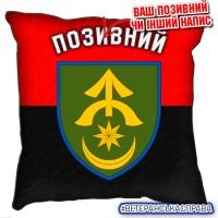 Декоративна подушка 31 ОМБр Червоно-чорна