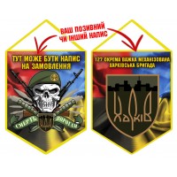 Вимпел 127 ОВМБр (череп в береті) Combo