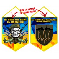 Вимпел 127 ОВМБр (череп в береті)