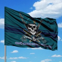 Прапор 426 ОПБПС череп в береті