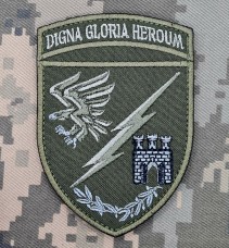 Шеврон 13 ОДШБ Digna Gloria Heroum колір Olive