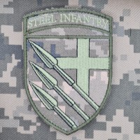 Шеврон 150 ОМБр STEEL INFANTRY піксель