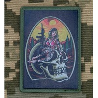 PVC нашивка Tactical Girl Tatoo Skull