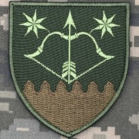 Нарукавний знак 13 окремий зенітно-кулеметний батальйон олива