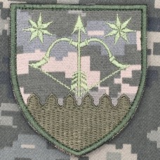 Нарукавний знак 13 окремий зенітно-кулеметний батальйон піксель