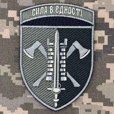 Нарукавний знак 15 окремий полк підтримки Сила в Єдності