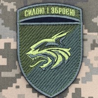 Шеврон 137 ОБ КМП Силою і Зброєю олива