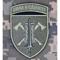 Нарукавний знак 15 окремий полк підтримки Сила в Єдності