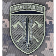 Нарукавний знак 15 окремий полк підтримки Сила в Єдності