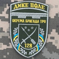 Нарукавний знак 128 ОБр ТРО Дике поле Олива