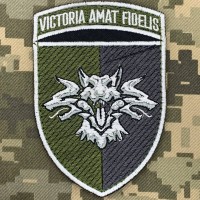 Шеврон 38 ОБр КМП Victoria Amat Fidelis польовий 