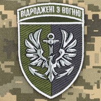 Шеврон 380 ОРБМП КМП Відроджені з вогню Польовий 