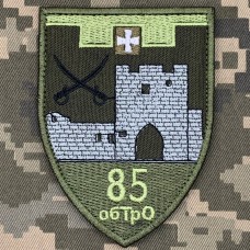 Нарукавний знак 85 окремий батальйон 105 ОБр сил ТРО Олива 