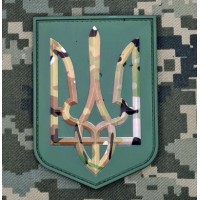 PVC Нашивка герб України Olive-camo