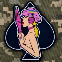 PVC шеврон TACTICAL GIRL Дама Пік Pink