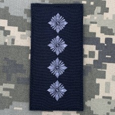 Погон Капітан чорно-сірий
