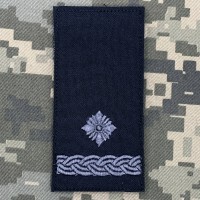 Погон Майор чорно-сірий