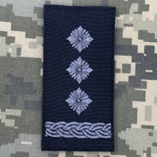 Погон Полковник чорно-сірий