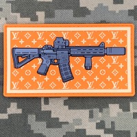 PVC патч AR Louis Vuitton помаранчевий