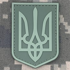 PVC патч герб України маленький Olive 