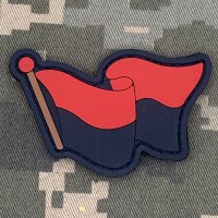 PVC патч Майорячий прапор червоно-чорний