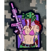 PVC патч Tactical Girl AR pink