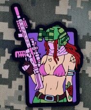 PVC патч Tactical Girl AR pink