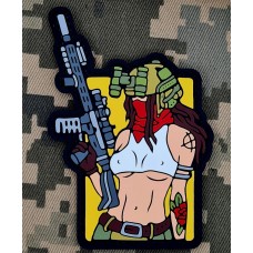 PVC патч Tactical Girl AR yellow