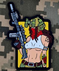 PVC патч Tactical Girl AR yellow