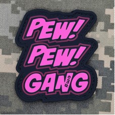 PVC патч Pew Pew Gang pink