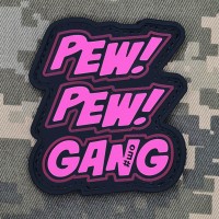 PVC патч Pew Pew Gang pink