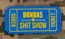 PVC патч DONBAS SHIT SHOW yellow-blue