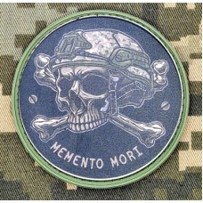 PVC нашивка Memento Mori (кругла) темна