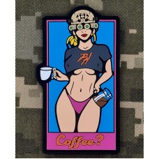 PVC патч Coffee? Blue