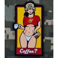 PVC патч Coffee? Yellow