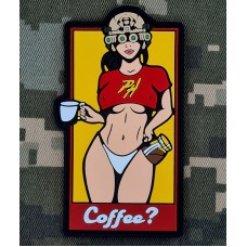 PVC патч Coffee? Yellow