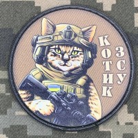 PVC патч Котик ЗСУ coyote