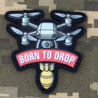 PVC патч BORN TO DROP
