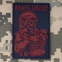 PVC патч Brave Group червоний