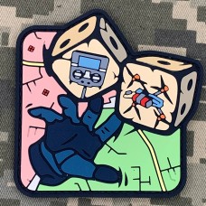 Купить PVC патч Кубіки блакитний в интернет-магазине Каптерка в Киеве и Украине