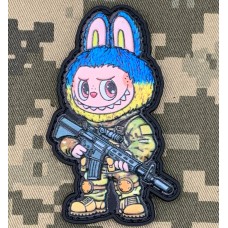 PVC патч Лабуба жовто-блакитний