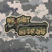 PVC патч One Shot - One Drone olive