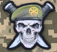 PVC патч Протиповітряна оборона Череп в береті