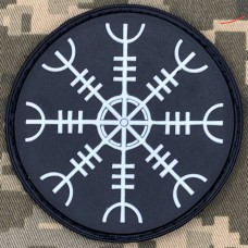 PVC патч Шолом жаху Black люмінесцентний