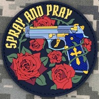 PVC патч Spray and pray троянди